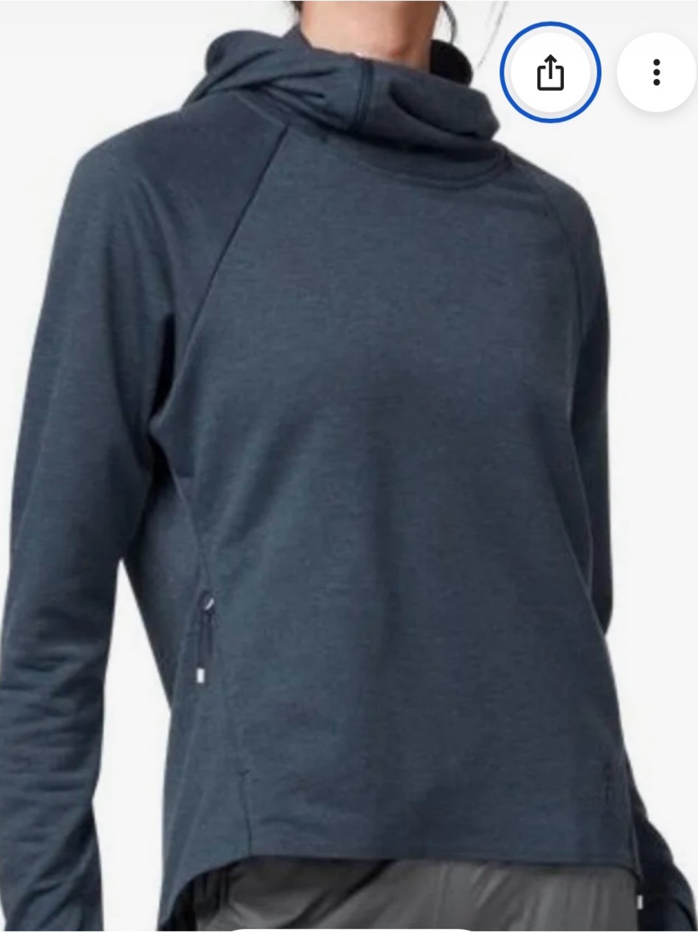 On cloud  OC Women’s Dark blue  Pullover Hooded - zipper neck and pockets